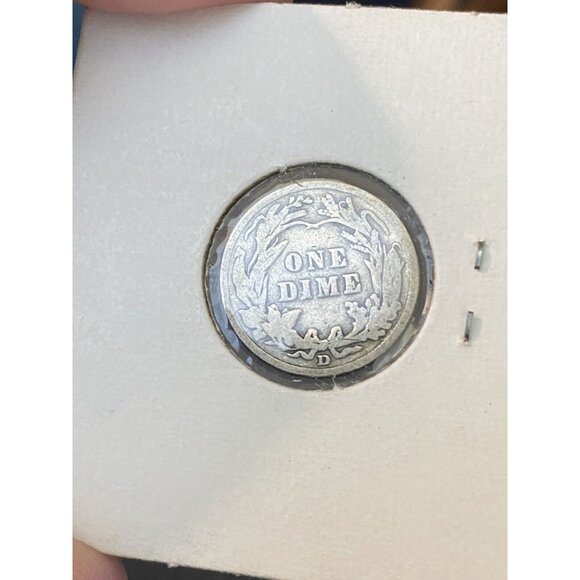 1912 D Barber Dime    VERY GOOD + Cardboard Protector - Picture 4 of 7